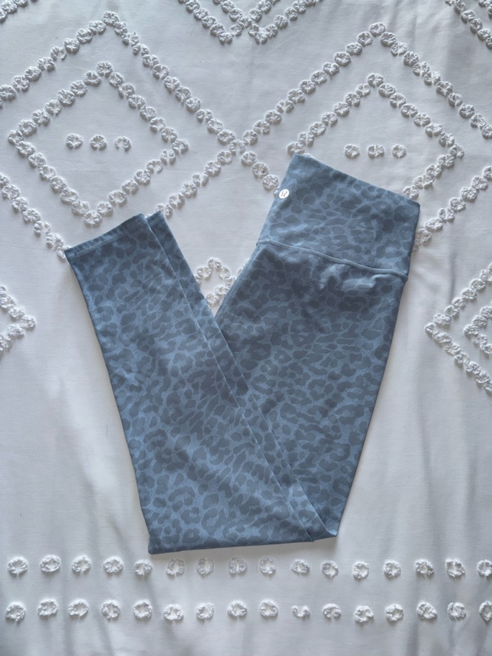 lululemon athletica Blue/Gray Leopard Print Leggings
